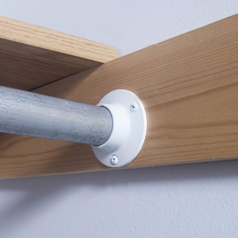 Design House Closet Rod Brackets, Fits Standard Closet Rods, Durable, White, 5-Pack Closet Rod Support Sockets, 2.75 in. Diameter x 0.88 in.W, 182717 - Image 4